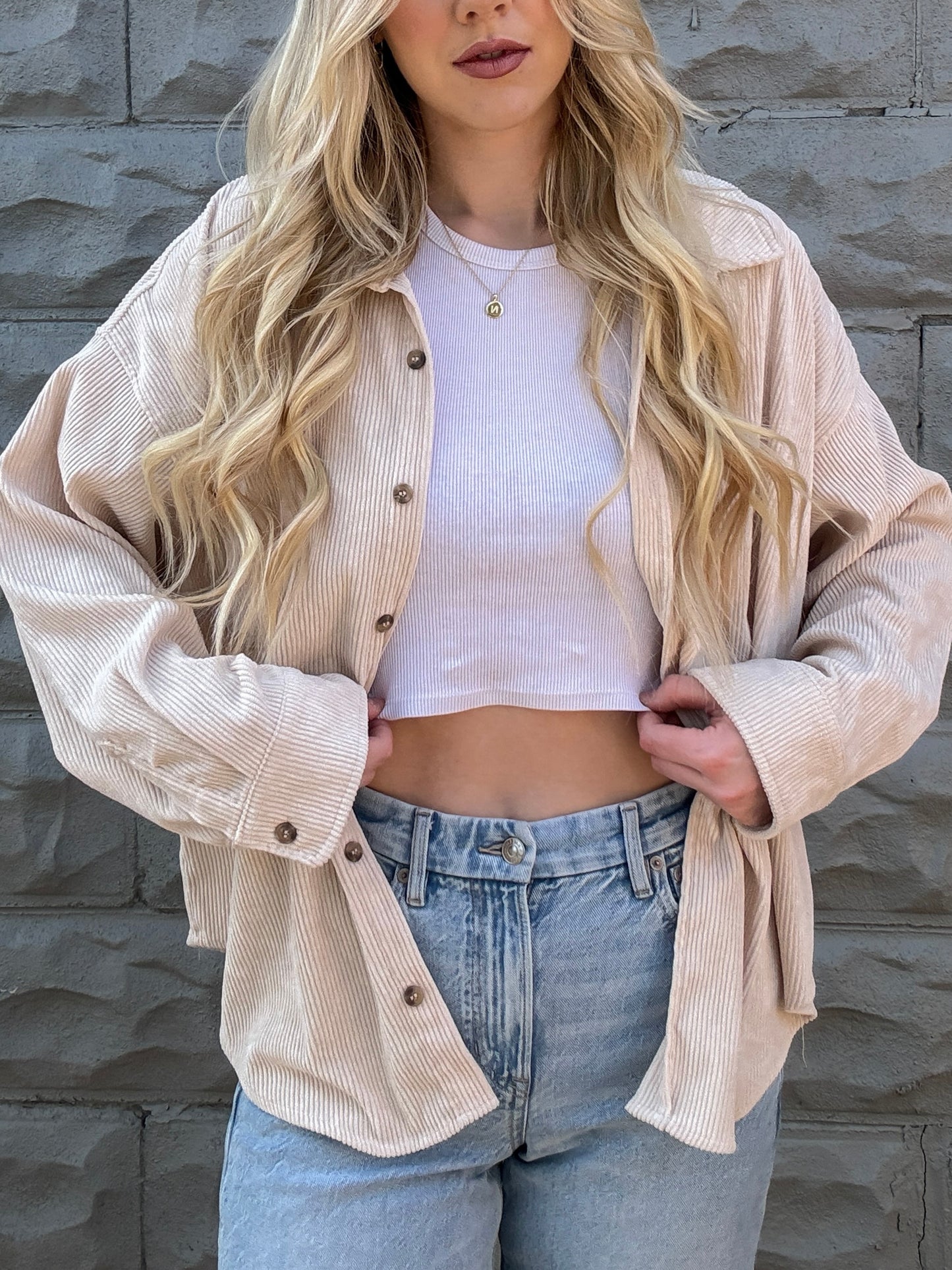 Sutton Corduroy Jacket - Cream