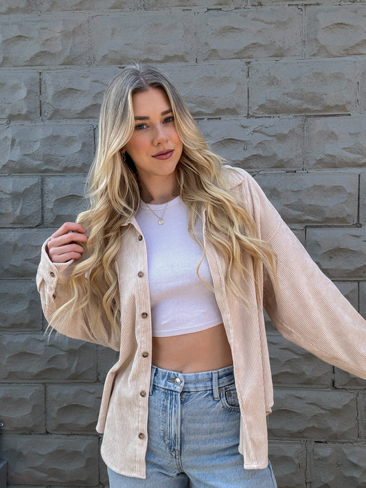 Sutton Corduroy Jacket - Cream