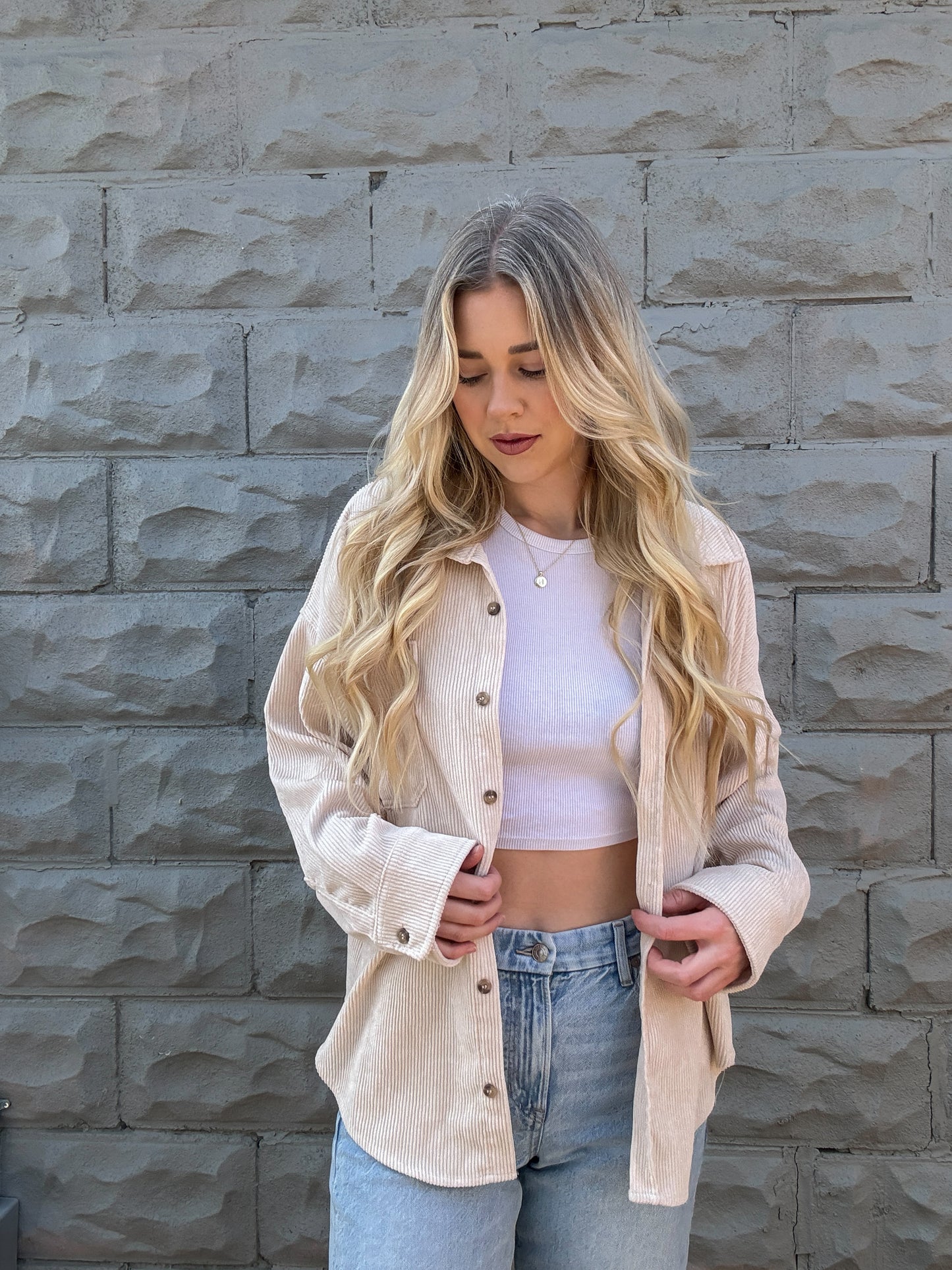 Sutton Corduroy Jacket - Cream